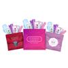 3 x Menstrual All-in-One Kits - Assorted Colors | Convenience on The Go | Single Period Kit Packs | Individually Wrapped Feminine Hygiene Products (Red Purse/Pink/Purple) view 1