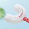 2 Pcs U Shape Toothbrush for Kids All Rounded Oral Teeth Cleaning Brush 360 with Silicone Toothbrush Massage Brush for Kids 6-12 Years (Blue) view 3