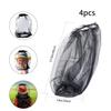 4 PCS Midge Head Net, Nylon Mosquito Head Protecting Net, Fine Mesh Insect Netting, Face Neck Netting Cover for Outdoor, Hiking, Camping, Climbing, Walking - Black view 2