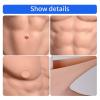 SUAISKR Realistic Silicone Muscle Chest for Cosplay Realistic Male Chest Vest Muscle Simulation Skin Bronze S view 4