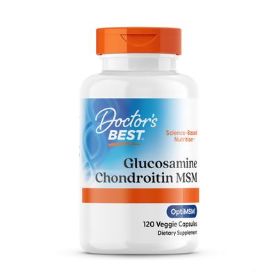 Doctor's Best, Glucosamine-Chondroitin MSM, with OptiMSM, 120 Capsules, SOYA Free, Gluten Free, Non-GMO
