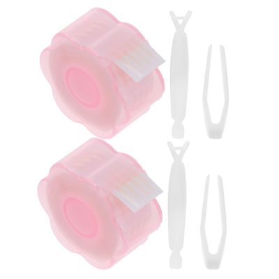 Lurrose 2sets Lace Invisible Double Eyelid Tapes Self-adhesive Eyelid Stickers for Hooded Eyes Cosmetic Eye Makeup Tool Easy to Apply and Remove