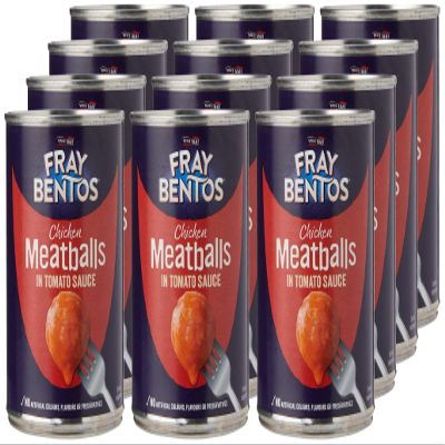 Fray Bentos Chicken Meatballs in Tomato Sauce, Microwaveable, Tinned Meat Balls, Bulk Pack, 380 g, (Pack of 12)