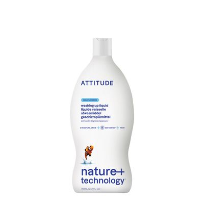 ATTITUDE Washing Up Liquid, EWG Verified, Plant-Based & Vegan Dish Soap, Naturally Derived, Wildflowers Scent, 700 mL