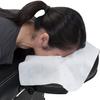 100 Pieces Disposable Massage Tables Face Cradle Covers Ultra Soft Breathable Non Woven Fabric Headrest Covers SPA Face Rest Covers for Massage Chairs Beauty Spa Salon Bed, 36 x 27 cm view 3