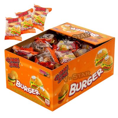 Full Box of Gummy Mini Sweets Novelty Candy GUMMI ZONE (Burgers)