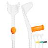 MySleeve - Crutches handle pads, Crutch Handle Covers with Gel Pads, Prevents Falling Crutches and Sore Hands, Comfy Crutch Grips with Magnet - Orange (2 Pieces) view 1