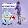 MySleeve - Crutches handle pads, Crutch Handle Covers with Gel Pads, Prevents Falling Crutches and Sore Hands, Comfy Crutch Grips with Magnet - Orange (2 Pieces) view 4