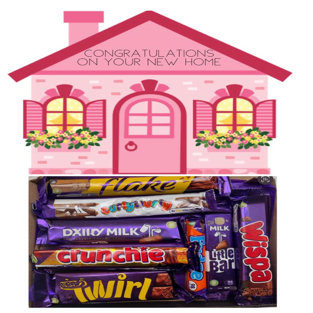 Congratulations Chocolates New Home Sweet Box Gift Hamper Pick N Mix well done Home Moving House