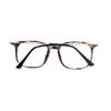 SIKAITE 2 Pairs Lightweight Comfortable Rectangle Reading Glasses Readers for Men Women Spring hinge (Brown and Decor, 2.0) view 2