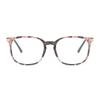 SIKAITE 2 Pairs Lightweight Comfortable Rectangle Reading Glasses Readers for Men Women Spring hinge (Black and Decor, 2.0) view 3