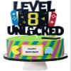 Level 8 Unlocked Video Game Cake Topper - Level 8 Unlocked Awesome 2013 Boy's Birthday Cake Topper - Video Game 8th Birthday Cake Decorations view 1