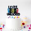 Level 8 Unlocked Video Game Cake Topper - Level 8 Unlocked Awesome 2013 Boy's Birthday Cake Topper - Video Game 8th Birthday Cake Decorations view 2