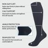 360 RELIEF 1 Pair Compression Socks for Women & Men - 15-20 mmHg Travel Flight Socks  Graduated Support - Ideal for Running, Cycling & during Maternity -L/XL, Black with Laundry Bag view 4