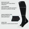 360 Relief 1 Pair Compression Socks for Women & Men - Open Toe Graduated Compression Stockings, Flight Socks, Running, Nurses, Maternity, Pregnancy, S/M, Black + Laundry Bag view 4