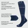 360 RELIEF 1 Pair Compression Socks for Women & Men - 15-20 mmHg Travel Flight Socks  Graduated Support - Ideal for Running, Cycling & during Maternity -S/M, Blue with Laundry Bag view 4