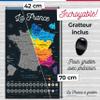 Bonanzana - Scratch Off Map of France - 70 x 42 cm - French Regions & Departments Visited - Travel Wall Art - Black view 2