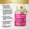 Hair Skin and Nails Gummies | 5000mcg Biotin | 120 Gummies | with Vitamins A, B12, B6, C, D, E & Zinc | Natural Raspberry Flavour | by Carlyle view 2