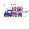 ga Chugga Tow Tow Cake Topper,2nd Train Theme Birthday Cake Decorations,Steam Train Tow Years Old Birthday Party Decoration Supplies view 2