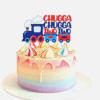 ga Chugga Tow Tow Cake Topper,2nd Train Theme Birthday Cake Decorations,Steam Train Tow Years Old Birthday Party Decoration Supplies view 4
