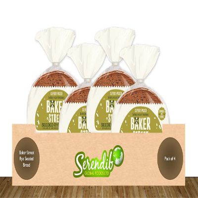 Baker Street Rye Seeded Bread | Pack of 4 | 500g each | Cleverly Packed for Long Life Freshness | Pre-Sliced