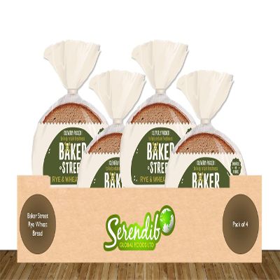 Baker Street Rye Wheat Bread | Pack of 4 | 500g each | Cleverly Packed for Long Life Freshness | Pre-Sliced