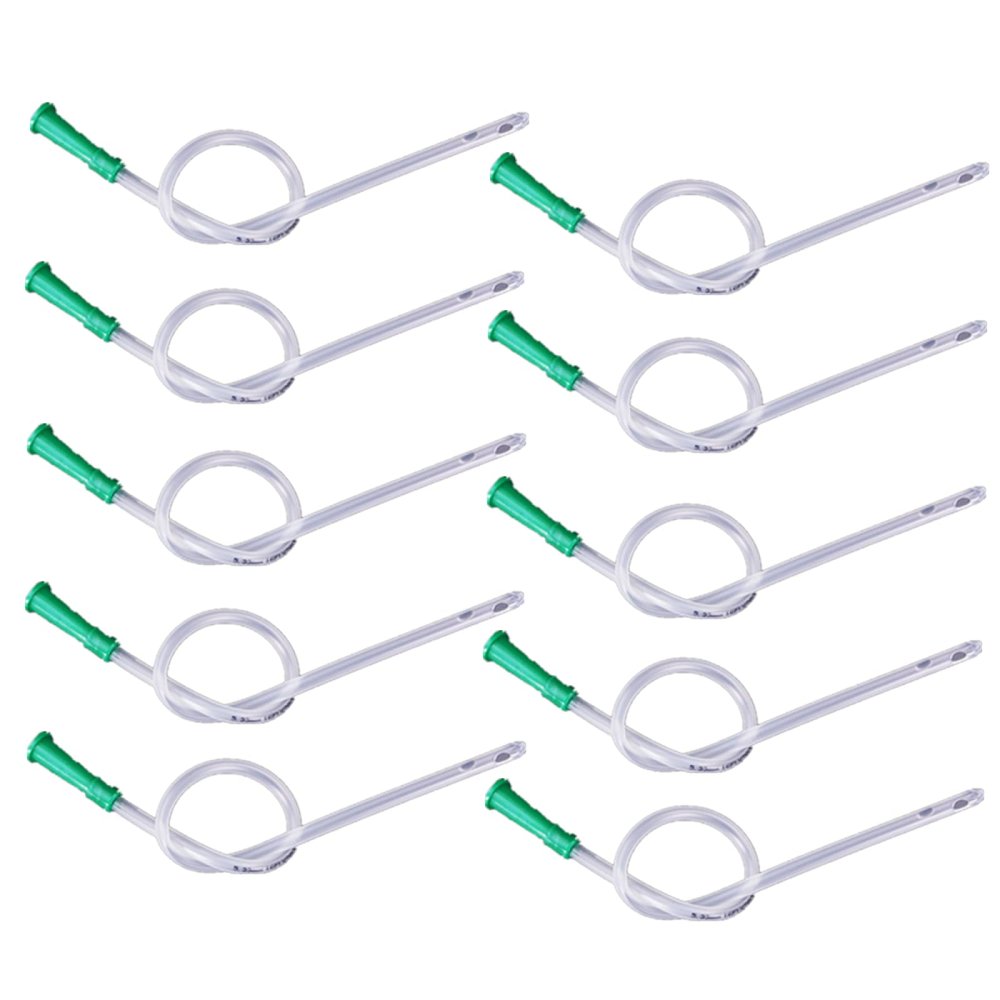 10-Pack Enema Nozzle Tips,11.8" Long, 16FR (5.30mm), Home Enema Colonic Irrigation Kit, Enema Supplies Colon Tube, Flexible Comfort Enema Head, Colon Nozzle for Constipation Enema Colon Green
