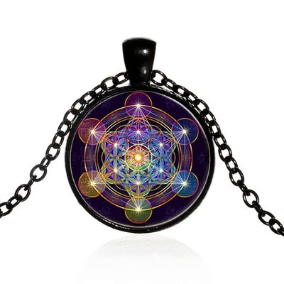Necklace Flower of Life Chakra Pendant Necklace Magic Six Pointed Star Necklace-Style 4