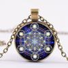 Necklace Flower of Life Chakra Pendant Necklace Magic Six Pointed Star Necklace-Style 4 view 3