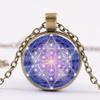 Necklace Flower of Life Chakra Pendant Necklace Magic Six Pointed Star Necklace-Style 4 view 4