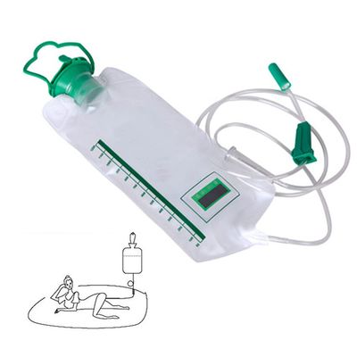 Enema Bag Kit, Home Enema Colonic Irrigation Kit Bag, Enema Bag Kit for Colon Cleansing, Coffee Enema Flushing kit, Reusable Enema Bag Kit, Enema Bag kit with drip Pot (1.2 L)