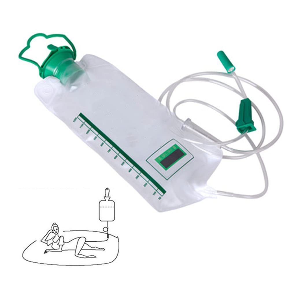 Enema Bag Kit, Home Enema Colonic Irrigation Kit Bag, Enema Bag Kit for Colon Cleansing, Coffee Enema Flushing kit, Reusable Enema Bag Kit, Enema Bag kit with drip Pot (1.2 L)
