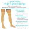 Vive Thigh High Compression Socks Women 15-20 mmHg - Stockings for Women Men - Varicose Veins Treatment for Legs - Medical Open Toe Leg Sleeve for Circulation- DVT Prevention view 2