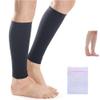 360 RELIEF Compression Calf Sleeves - for Torn Muscle Cramps Sports | Workout, Shin Splints, Circulation, Fitness, Running, Jogging, Marathon, Hiking | 1 Pair Large, Black with Mesh Laundry Bag | view 1