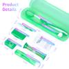 Annhua Braces Cleaning Kit 8 Pack, Orthodontic Travel Dental Care Set with Interdental Brushes, Brace Wax, Floss Threader, Oral Mirror & Timer - Portable for Teeth Aligners, Retainers - Green view 2