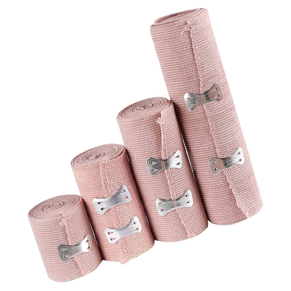 minkissy 4pcs Elastic Compression Bandage Wrap Breathable Sports Support for Injury and Dressing Comfortable Lightweight Non-Stick Design for Easy Application