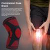 360 RELIEF - Compression Knee Brace with Gel Pads and Side Knee Stabilizers, Joint Support, Comfort, Active Recovery, Running, Workout Protection - Large, Red + Laundry Bag view 4