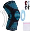 360 RELIEF - Compression Knee Brace with Gel Pads and Side Knee Stabilizers, Joint Support, Comfort, Active Recovery, Running, Workout Protection - X-Large, Blue + Laundry Bag view 1