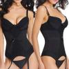 Women's Bodysuits Pantyhose Garters Bodysuit Sexy Lingerie V Neck Exotic Costumes-Black_M view 3