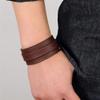 WQZYY&ASDCD Womens Bracelets Bangle Punk Men Jewelry Leather Bracelet Vintage Cuff Charm Bracelet For Men Leather Jewelry Party Gifts-C26 view 4