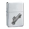 Mini classic British Pick Up ref147 Pewter effect design on a flip top petrol lighter windproof SILVER refillable view 1
