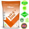 Pure Source Nutrition Vitamin C + Zinc Vegan Tablets Immune System Support High Strength with Ascorbic Acid - UK Made (120 Tablets) view 2