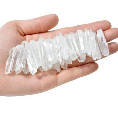 HXSCOO Natural Transparent Pure Lemurian Seed White Quartz Crystal End Bar crystal White Crystal Specimen Healing Energy (Size : 100g)
