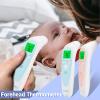 Forehead Thermometer for Adults and Kids Touchless Infrared Thermometer with High Temperature Alarm and Instant Accurate Reading,2-in-1 LCD Display Digital Thermometer for Home Use (Pink) view 2