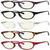 Eyekepper 5 Pack Retro Key Hole Oval Round Spring-Hinges Computer Reading Glasses +3.00 view 1