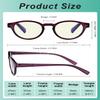 Eyekepper 5 Pack Retro Key Hole Oval Round Spring-Hinges Computer Reading Glasses +3.00 view 4