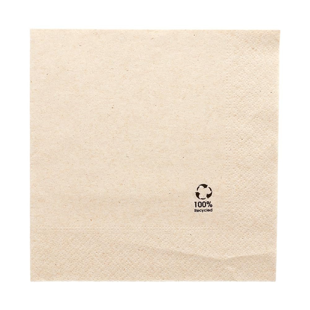 100 Units - Ecolabel 2-Layer Napkins 18 g/m2 30 x 30 cm Natural Tissue Recycled