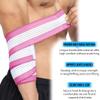 360 RELIEF - Elbow Support Brace Compression Bandage | Fitness, Gym, Workout, Squats, Powerlifting, Weightlifting, Relieve, Sports | White/Pink Mesh Laundry Bag | view 4