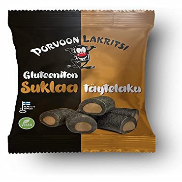 10 x 150g Porvoon Lakritsi liquorice with choco filling glutenfree and vegan candy bags