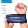 360 RELIEF Wrist Support Wrap Compression Brace | Fitness, Gym, Crossfit, Weightlifting, Powerlifting | Black/Blue with Mesh Laundry Bag view 2
